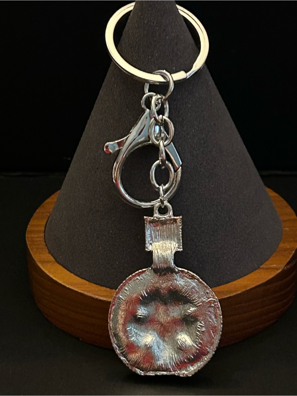 Colorful Enamel Flower Faux Pearl Bag Charm Keychain w/Crystal Accents NWT - Picture 14 of 14